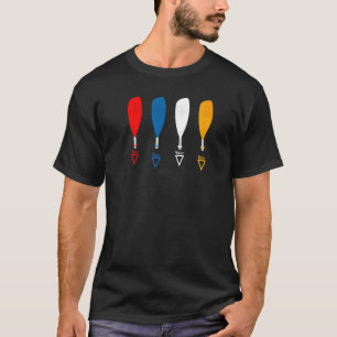 Kayak Wasserelement Kayaking Zodiac Sign Paddle T-Shirt