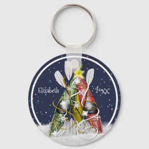 Kayak Weihnachtsbaum Kajakfahrer Gewohnheit Schlüsselanhänger