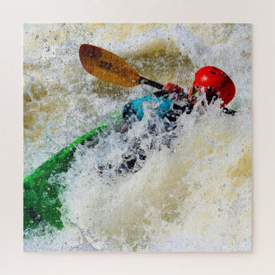 Kayak Whitewater Adrenalin Rush - 20x20 Puzzle