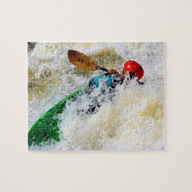 Kayak Whitewater Adrenalin Rush - 8x10 Puzzle (Horizontal)