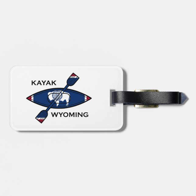 Kayak Wyoming Flag Gepäckanhänger (Rückseite horizontal)