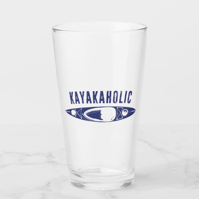 Kayakaholic Glas (Vorderseite)
