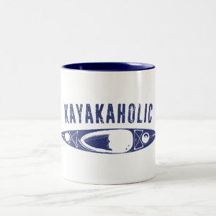 Kayakaholic Zweifarbige Tasse