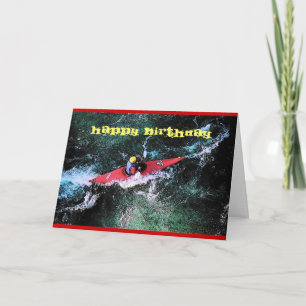 Kayaker Birthday Card Karte