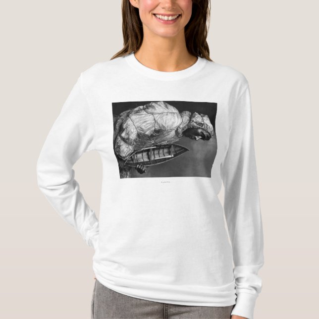 Kayaker, der wasserdichte Jacke mit Spielzeugboot T-Shirt (Vorderseite)