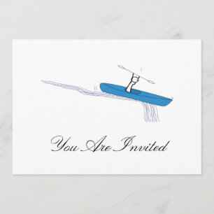 Kayaker im Wasser Einladung