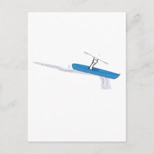 Kayaker im Wasser Postkarte