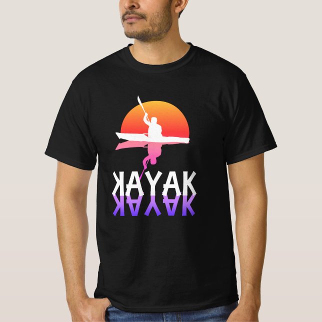 Kayaker Silhouette | Kajak T-Shirt (Vorderseite)