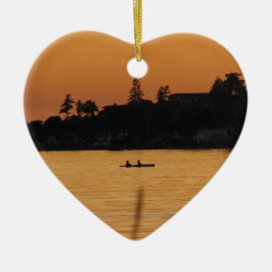 Kayakers Keramik Ornament