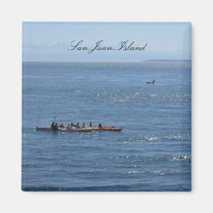 Kayakers und Schwertwal Magnet