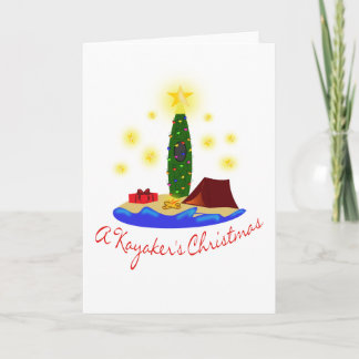 Kayakers-Weihnachtskarte Feiertagskarte