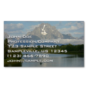 Kayakfahren im Grand Teton National Park Magnetische Visitenkarte