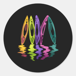 Kayaking Boating Kayak Runder Aufkleber