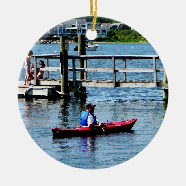 Kayaking Bristol RI Keramik Ornament (Vorne)