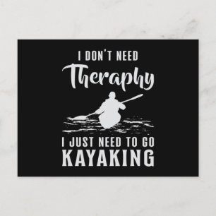 Kayaking Canoe Kayak Canoeing Therapy Funny Gift Postkarte