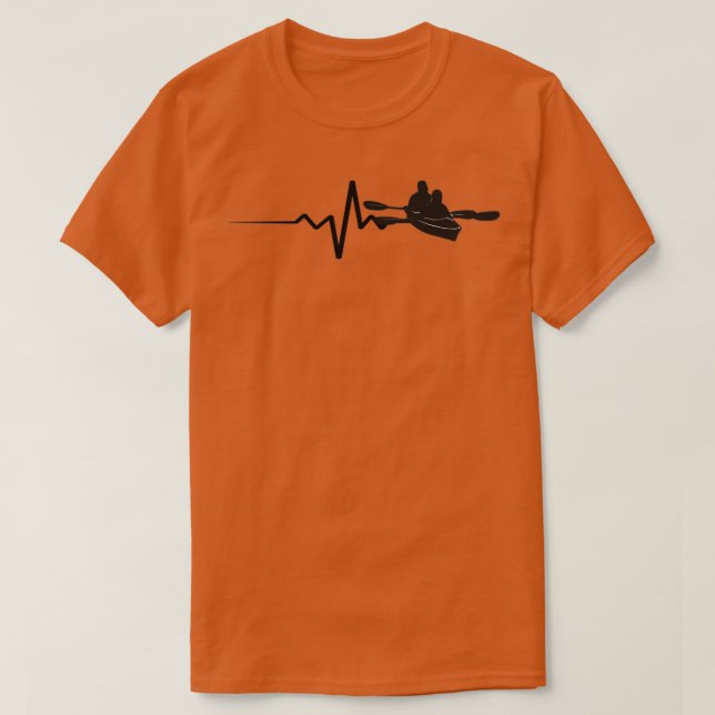 Kayaking Canoeing Heartbeat T-Shirt (Design vorne)