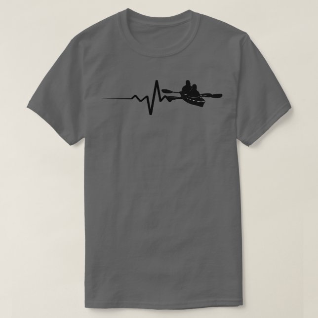 Kayaking Canoeing Heartbeat T-Shirt (Design vorne)