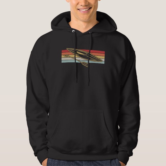 Kayaking Canoeing Retro Hoodie (Vorderseite)
