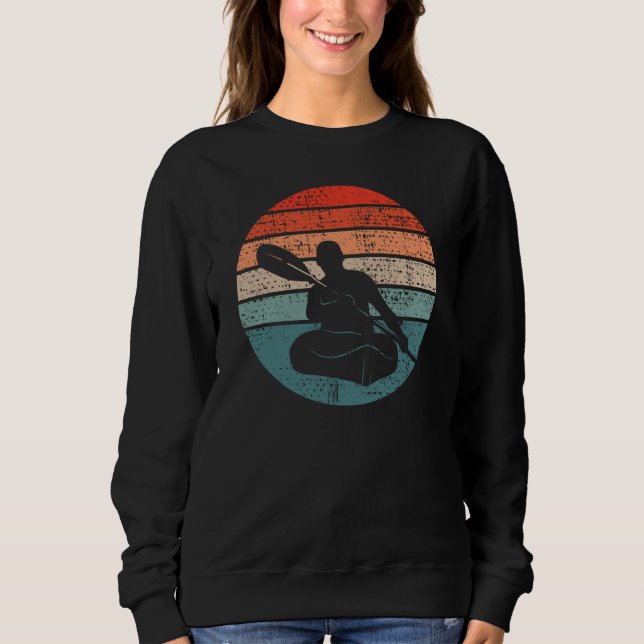Kayaking Canoeing Retro Sweatshirt (Vorderseite)