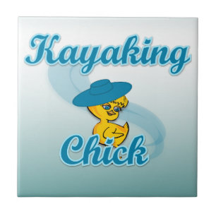 Kayaking Chick. 3 Fliese
