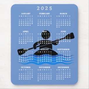 Kayaking Design 2025 Calendar Mouse Pad Mousepad