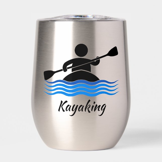 Kayaking Design Thermal Wine Tumbler (Vorderseite)