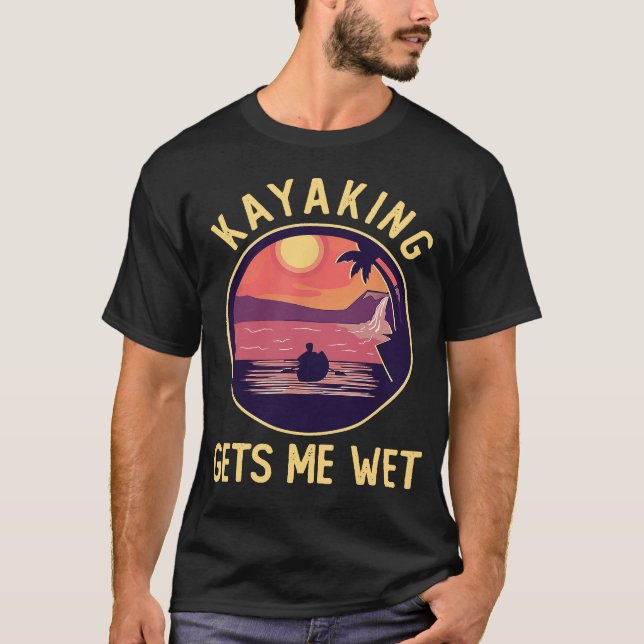 Kayaking erhält Me Net Shirt pink Funny Kayaker Ch (Vorderseite)