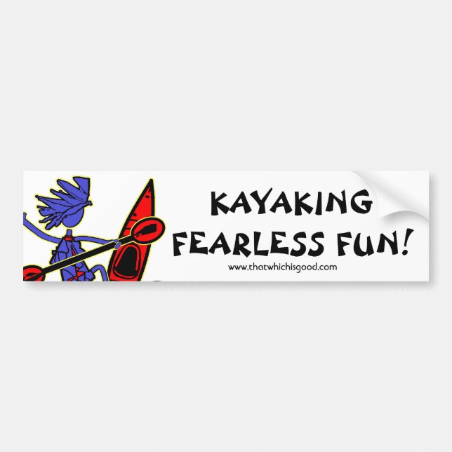 Kayaking furchtloser Spaß Autoaufkleber (Vorne)