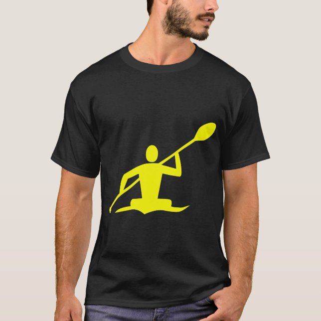 Kayaking - Gelb T-Shirt (Vorderseite)