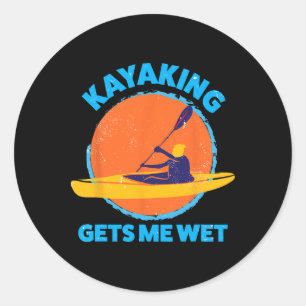 Kayaking gibt mir Spaß Halloween Weihnachten Kajak Runder Aufkleber