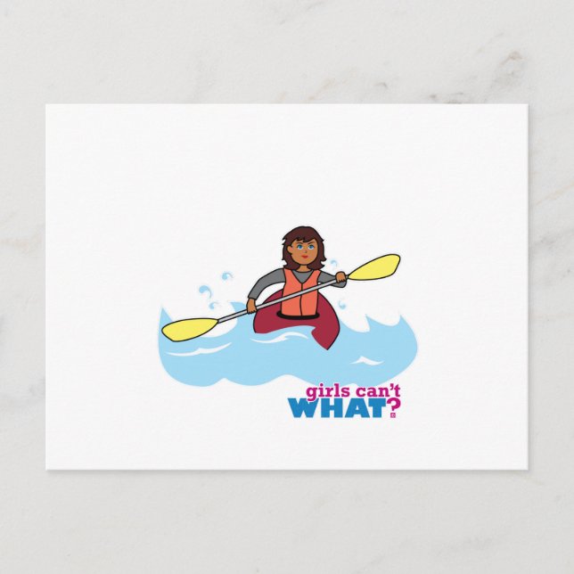 Kayaking Girl Postkarte (Vorderseite)