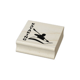 Kayaking Gummistempel