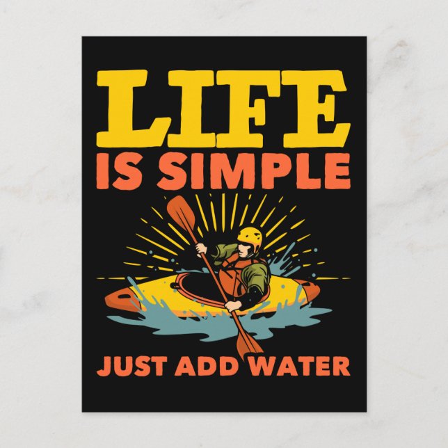 Kayaking Hobby Kayak Life Postkarte (Vorderseite)