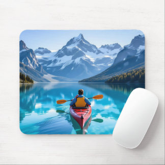 Kayaking in Mountains Mousepad