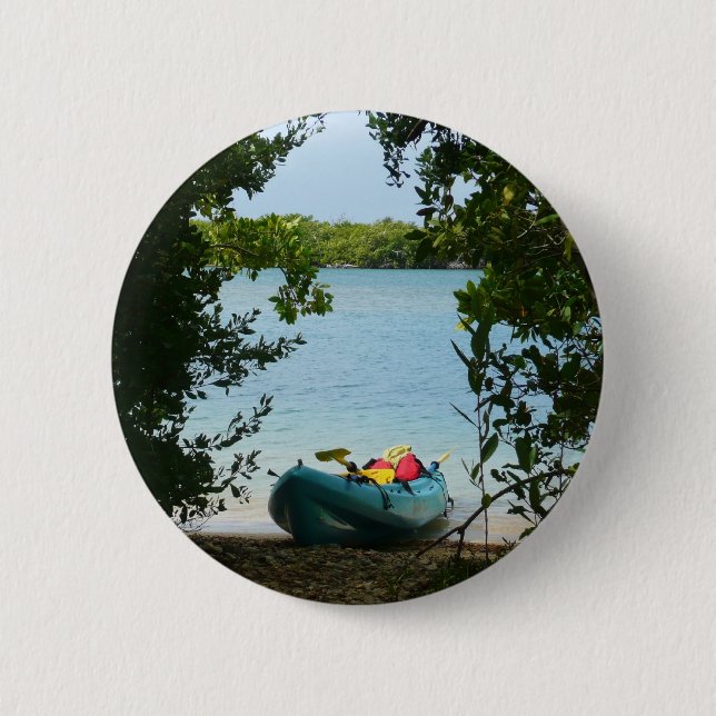 Kayaking in St. Thomas - US-Jungfrau Button (Vorderseite)