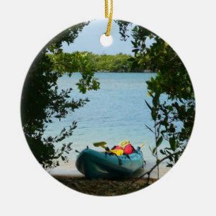 Kayaking in St. Thomas US Virgin Islands Keramik Ornament