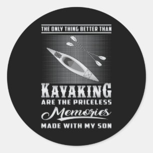 Kayaking Kayak Canoe Canoeing Paddle Funny Geschen Runder Aufkleber
