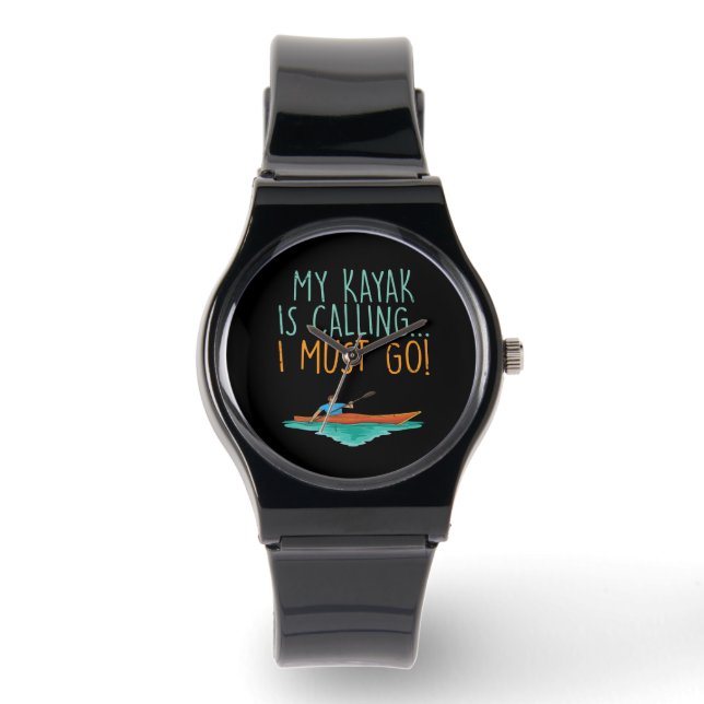 Kayaking Kayak Geschenk Armbanduhr (Vorderseite)