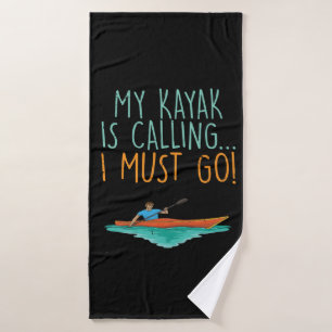 Kayaking Kayak Geschenk Badehandtuch
