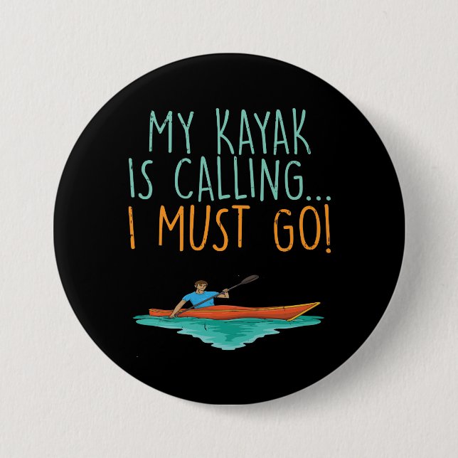 Kayaking Kayak Geschenk Button (Vorderseite)