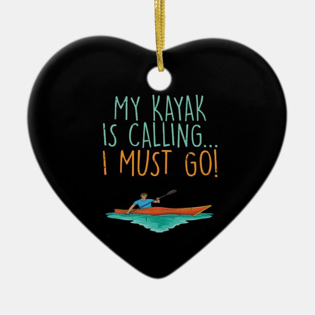 Kayaking Kayak Geschenk Keramik Ornament (Vorne)