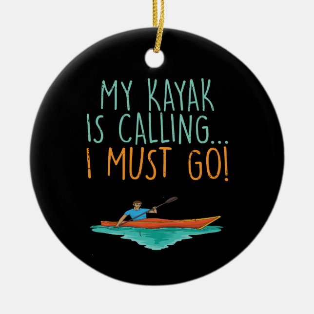 Kayaking Kayak Geschenk Keramik Ornament (Vorne)