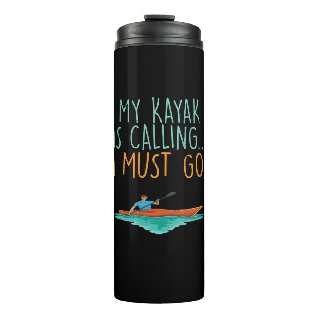 Kayaking Kayak Geschenk Thermosbecher (Vorderseite)