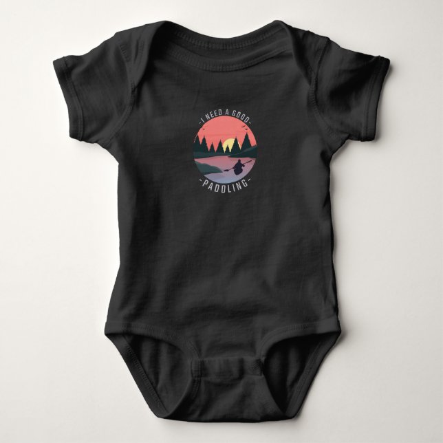 Kayaking Kayak Paddling Baby Strampler (Vorderseite)