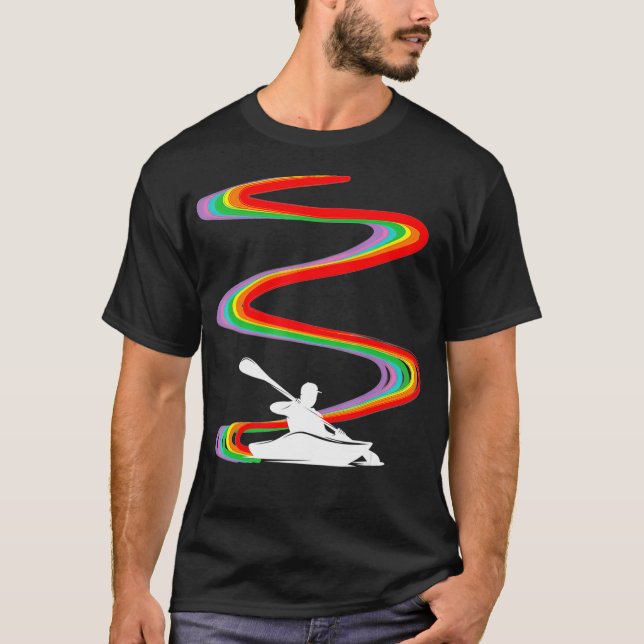 Kayaking Kayak Rainbow Pride _1 T-Shirt (Vorderseite)