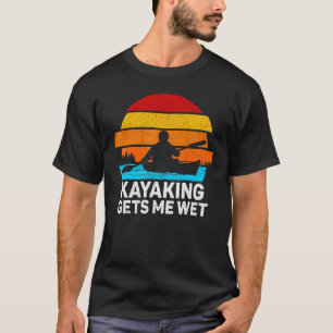 Kayaking lässt mich Vintages Sonnenuntergang Kanub T-Shirt