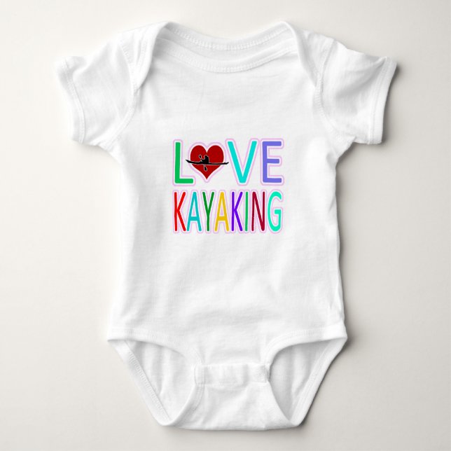 Kayaking Liebe Baby Strampler (Vorderseite)