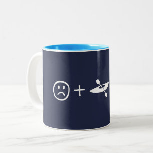 Kayaking macht dich glücklich zweifarbige tasse