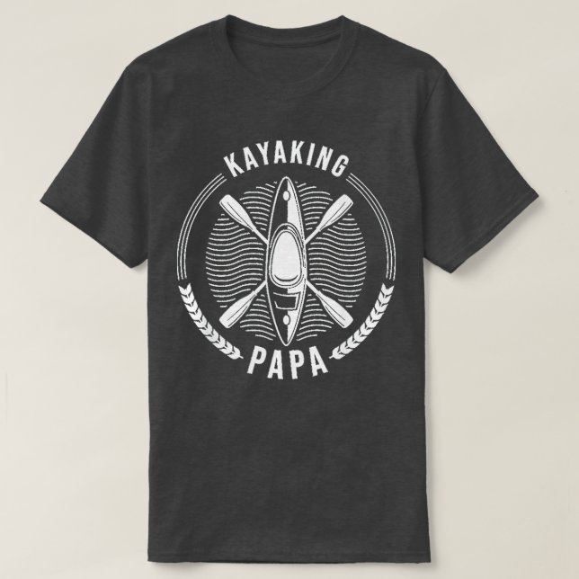 Kayaking Papa Vatertag T-Shirt (Design vorne)