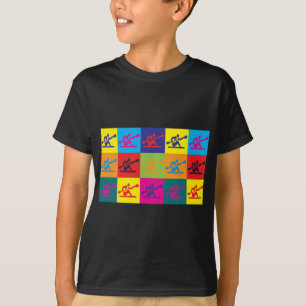 Kayaking Pop-Kunst T-Shirt